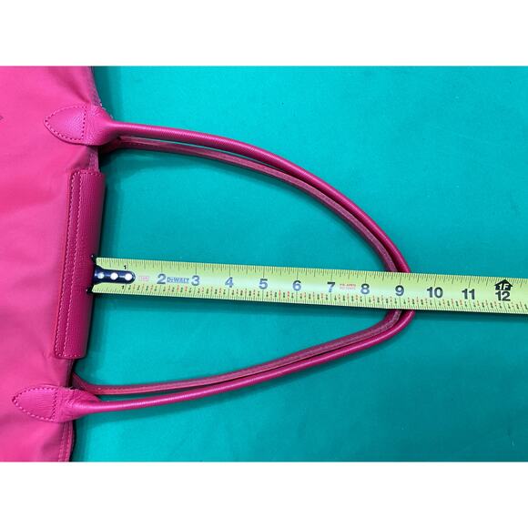 Authentic Longchamp Le Pliage Large NEO Orange Nylon Tote Shoulder bag - Picture 9 of 10